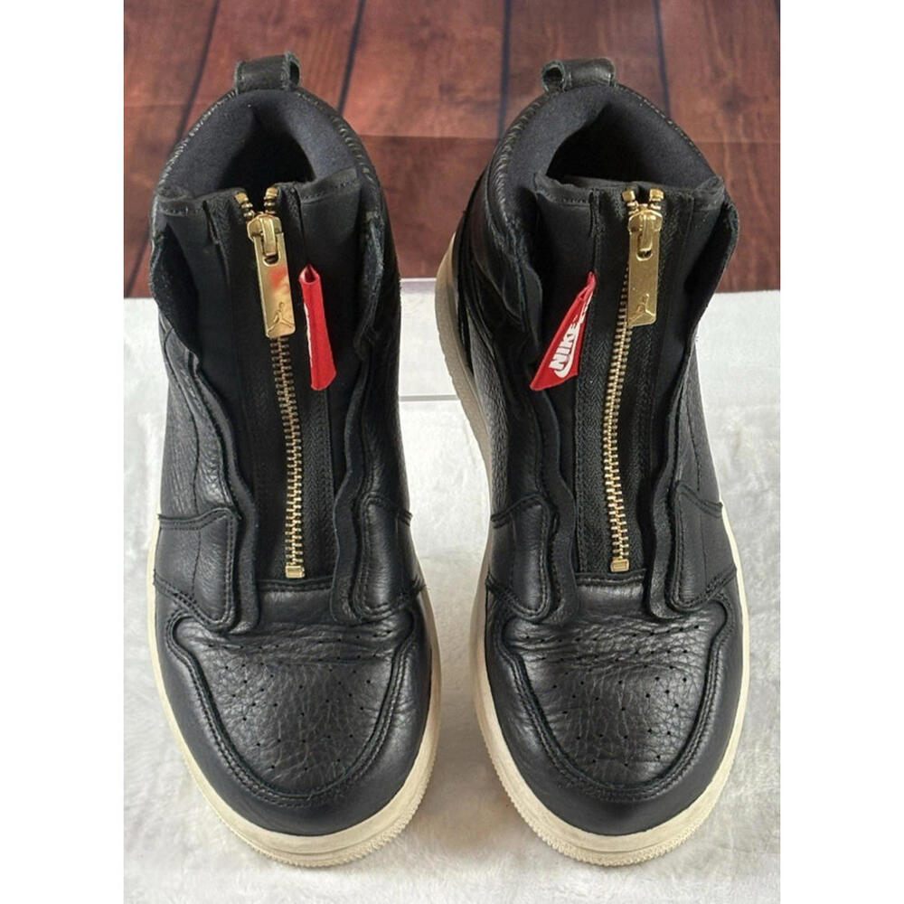 Womens Retro Air Jordan 1 High Zip Black AQ3742-016 Sz 6
